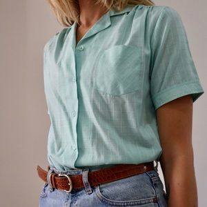 Vintage Sea Foam Button Up